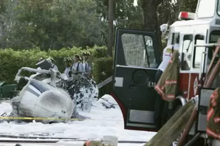 Restos del avin estrellado en Florida.