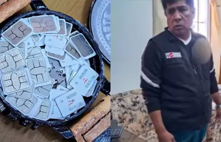 Docente intent ingresar 55 chips en reloj de mano