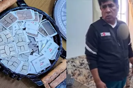 Docente intent ingresar 55 chips en reloj de mano