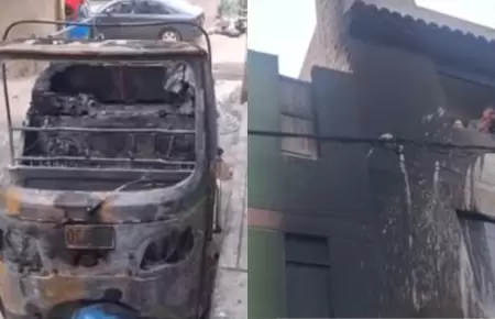 Mototaxista no paga cupo e incendian su mototaxi