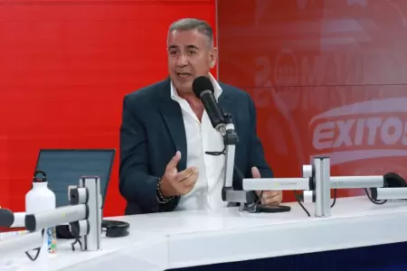 Candidato presidencial Wolfgang Gonzo en estudios de Exitosa.