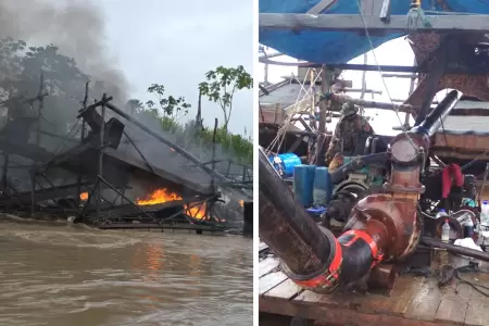 Destruyen maquinarias usadas para minera ilegal