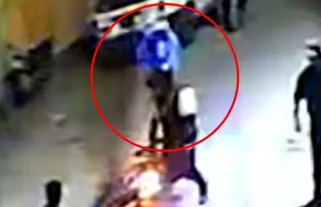 Sereno fue atacado a ladrillazos por presuntos barristas.