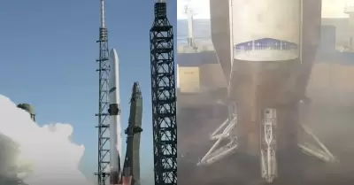 Propulsor del 'New Glenn' aterriz en el Atlntico.