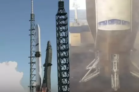 Propulsor del 'New Glenn' aterriz en el Atlntico.