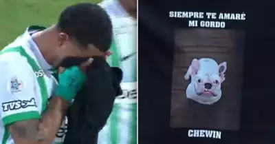 Futbolista llora tras dedicar su gol a su perrito fallecido