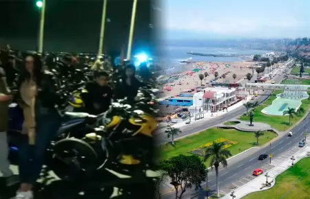 Motociclistas de piques ilegales son intervenidos por la PNP y Fuerzas Armadas.