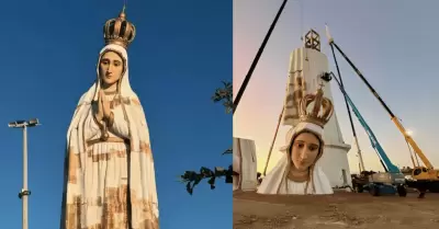 Brasil inaugura gigante escultura de Nuestra Seora de Ftima