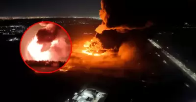 Una fuerte explosin ocasion un voraz incendio en un polo industrial argentino