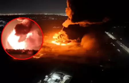 Una fuerte explosin ocasion un voraz incendio en un polo industrial argentino