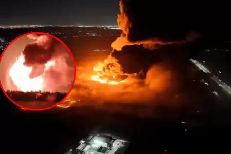 Una fuerte explosin ocasion un voraz incendio en un polo industrial argentino
