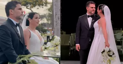 Natalia Salas y Sergio Coloma se casaron por religioso en emotiva ceremonia