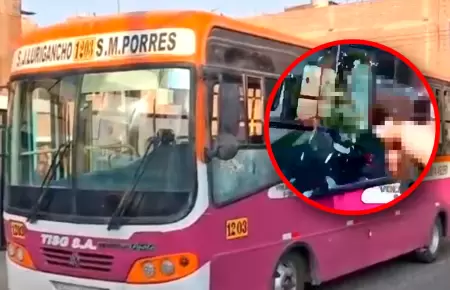 SMP: Bus de transporte pblico sufre nuevo ataque de extorsionadores a plena luz