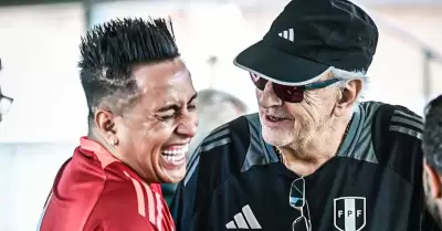 Jorge Fosssati y Christian Cueva en la seleccin peruana.