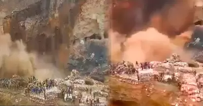 Derrumbe de mina en Congo.