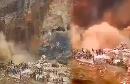 Derrumbe de mina en Congo.