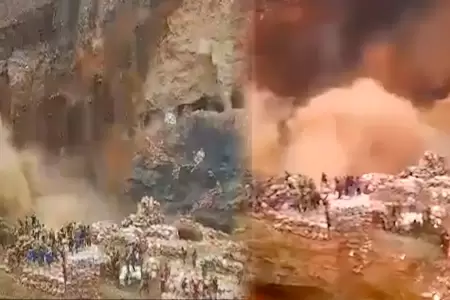 Derrumbe de mina en Congo.