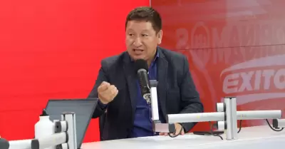Guido Bellido en los estudios de Exitosa.
