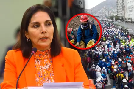 Patricia Jurez ante presencia de mineros frente al Congreso: "Nunca cedemos a p