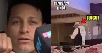Luigui Carbajal es 'ampayado' en hotel