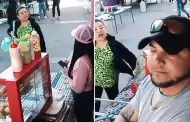 Mujer destruye puesto de comida de extranjeros por regalar alimentos a personas en situación de calle