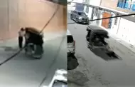Chiclayo: Tres sujetos en mototaxi arrastran y golpean a un mujer tras robarle su celular