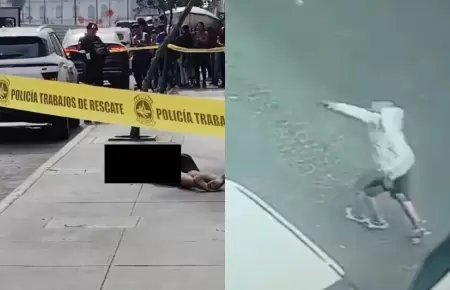 Hombre acribillado en avenida Miguel Grau.