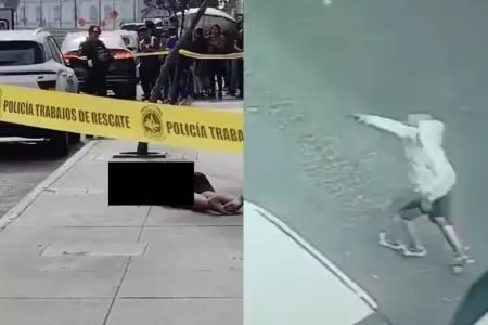 Hombre acribillado en avenida Miguel Grau.