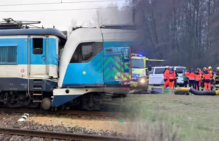Colisin de trenes deja decenas de heridos.