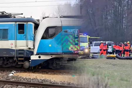 Colisin de trenes deja decenas de heridos.