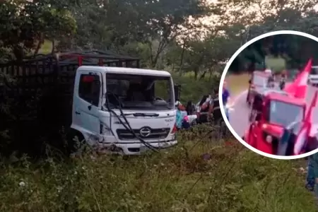 Camin con opositores se volc en Honduras.