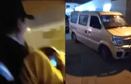 Sicario grab el momento del ataque a minivan en Carabayllo.