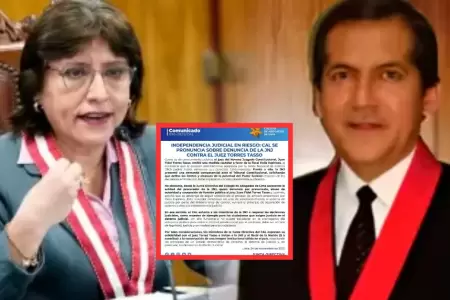 CAL cuestiona denuncia de la JNJ a juez Torres Tasso