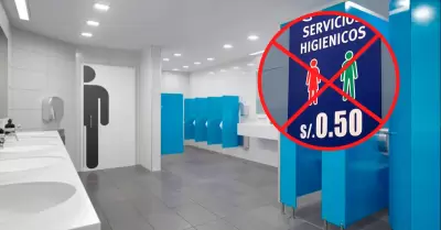 Proyecto de ley: Baos gratis en malls, bancos, terminales.