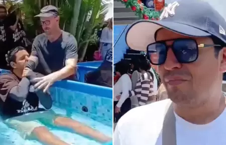 Reimond Manco sorprende al bautizarse