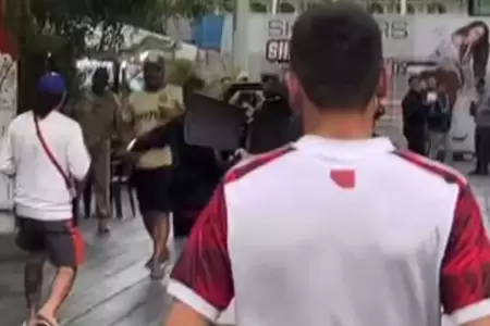 Hinchas de Flamengo y Palmeiras se agarraron a golpes en Miraflores.