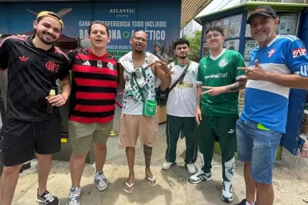 Hinchas brasileos empiezan a llevar al Per por final de Copa Libertadores.