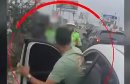 Indigente amenaza a conductores en el Callao si no le daban dinero.