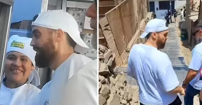 Ibai Llanos visit diversos puntos de Lima