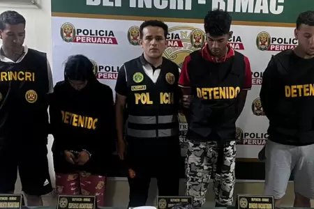 PNP captura a presuntos extorsionadores en el Rmac