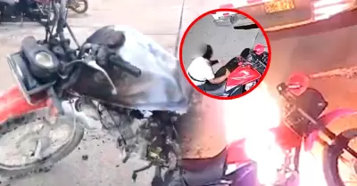 Nio de 10 aos sera el responsable de quemar una moto en Puerto Maldonado.