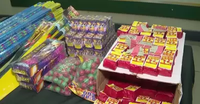 Pirotcnicos incautados en vivienda de Comas.