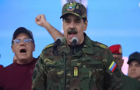 Nicols Maduro pronuncia un discurso en Caracas (Venezuela).