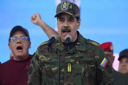 Nicols Maduro pronuncia un discurso en Caracas (Venezuela).