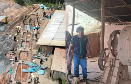 CUPAZ realiz operativo contra la minera ilegal en Pataz.