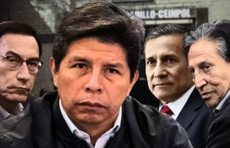 Vizcarra, Pedro Castillo, Humala y Toledo.