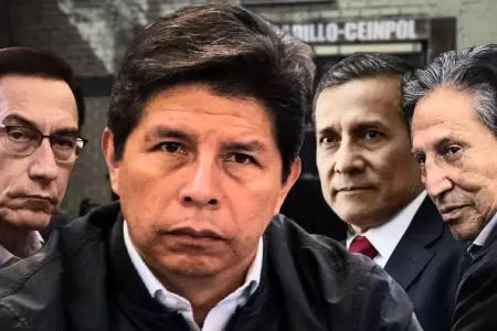 Vizcarra, Pedro Castillo, Humala y Toledo.