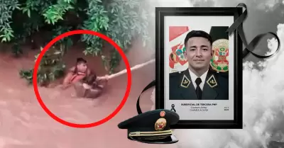 PNP lament la muerte del joven suboficial tras salvar a dos personas en el ro 