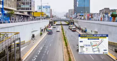 Cierre vehicular HOY en la interseccin de avenida Grau y avenida Aviacin.