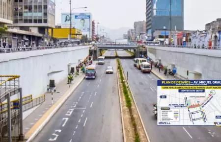 Cierre vehicular HOY en la interseccin de avenida Grau y avenida Aviacin.